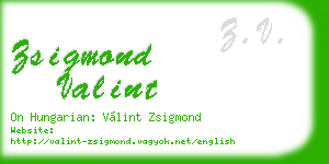 zsigmond valint business card